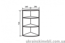 В15R Полиці кутові 72 (Кухня Amore Classic)